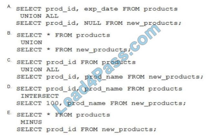 lead4pass 1z0-071 exam questions q7-1