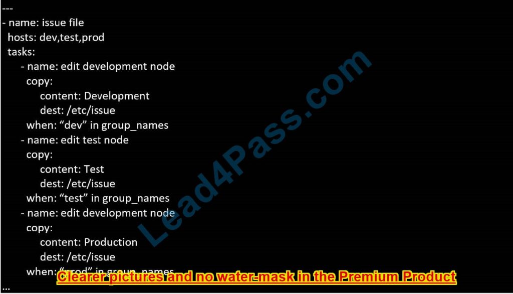 Latest EX294 dumps exam questions 5